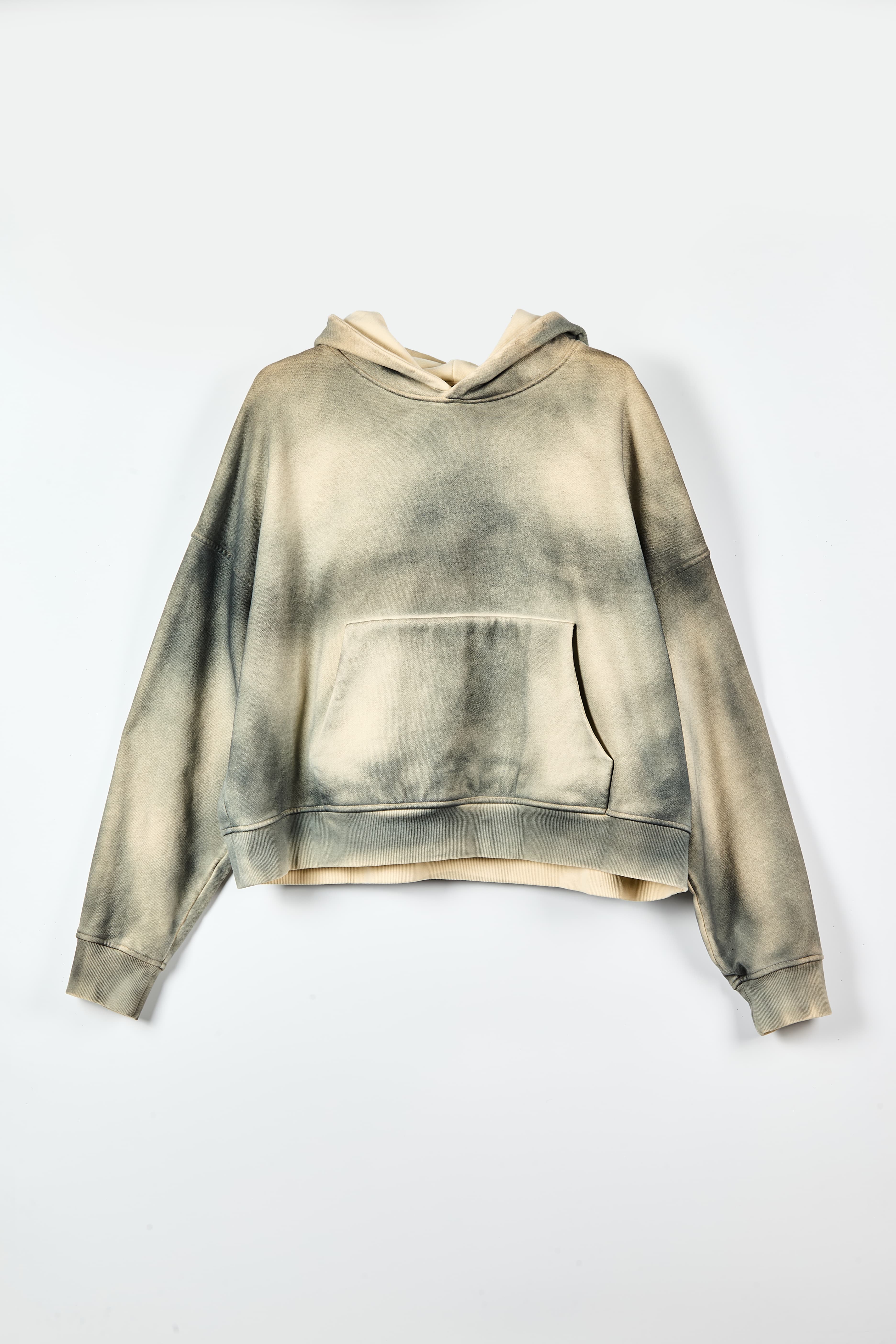 Vintage Gradient Washed Ombre Hoodie - Oversized Grunge Streetwear